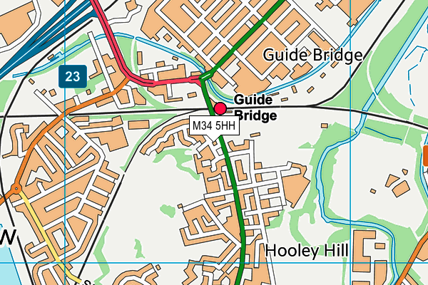 M34 5HH map - OS VectorMap District (Ordnance Survey)