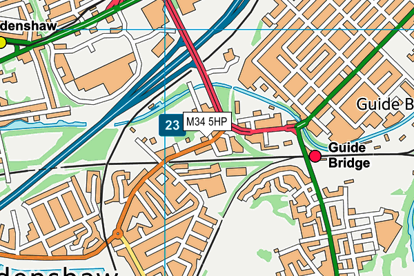 M34 5HP map - OS VectorMap District (Ordnance Survey)