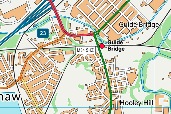 M34 5HZ map - OS VectorMap District (Ordnance Survey)