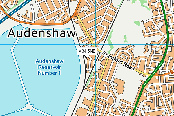 M34 5NE map - OS VectorMap District (Ordnance Survey)