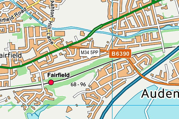 M34 5PP map - OS VectorMap District (Ordnance Survey)