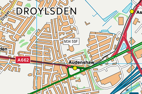 Aldwyn Primary School map (M34 5SF) - OS VectorMap District (Ordnance Survey)