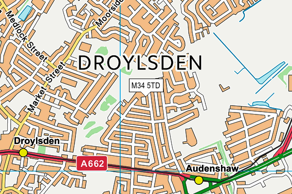 M34 5TD map - OS VectorMap District (Ordnance Survey)