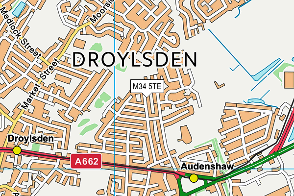 M34 5TE map - OS VectorMap District (Ordnance Survey)