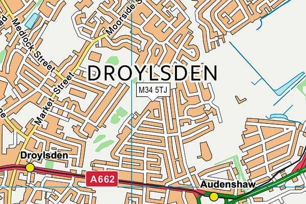 M34 5TJ map - OS VectorMap District (Ordnance Survey)