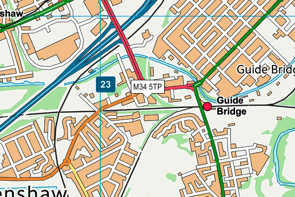 M34 5TP map - OS VectorMap District (Ordnance Survey)