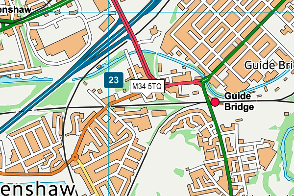 M34 5TQ map - OS VectorMap District (Ordnance Survey)