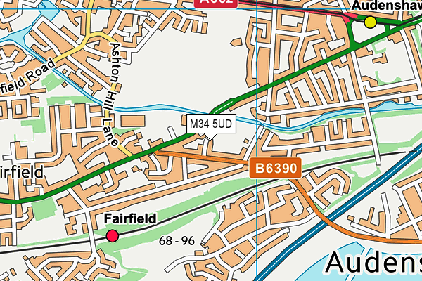 M34 5UD map - OS VectorMap District (Ordnance Survey)