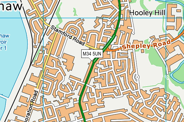 M34 5UN map - OS VectorMap District (Ordnance Survey)