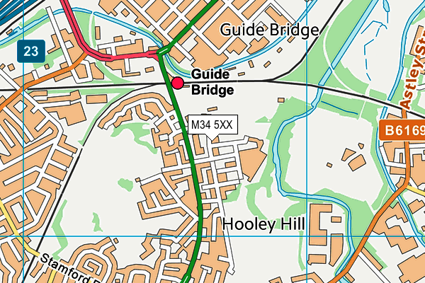 M34 5XX map - OS VectorMap District (Ordnance Survey)