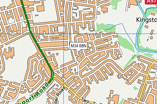 M34 6BN map - OS VectorMap District (Ordnance Survey)