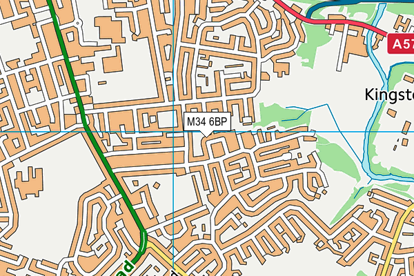 M34 6BP map - OS VectorMap District (Ordnance Survey)