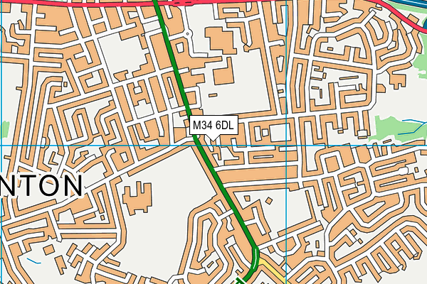 M34 6DL map - OS VectorMap District (Ordnance Survey)