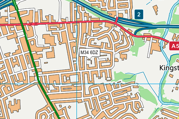 M34 6DZ map - OS VectorMap District (Ordnance Survey)