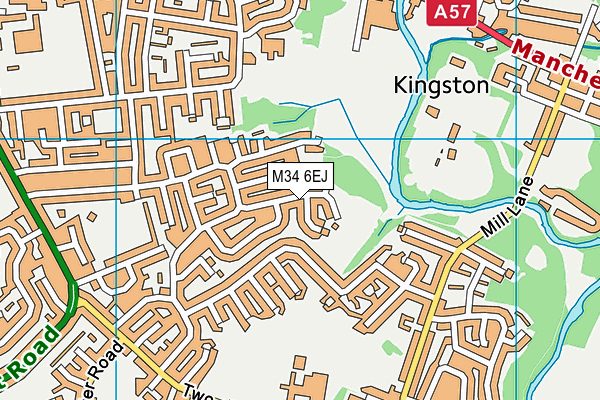 Whittles Park map (M34 6EJ) - OS VectorMap District (Ordnance Survey)