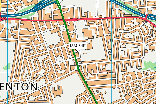 Martin Fields map (M34 6HE) - OS VectorMap District (Ordnance Survey)