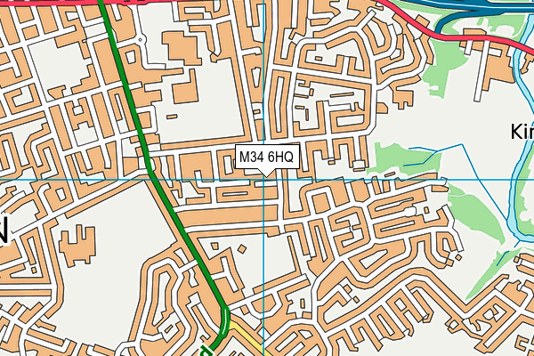 M34 6HQ map - OS VectorMap District (Ordnance Survey)