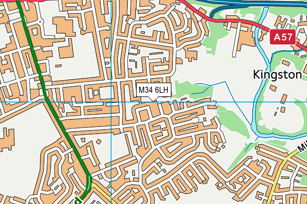 M34 6LH map - OS VectorMap District (Ordnance Survey)