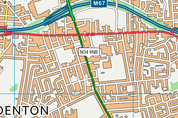 M34 6NB map - OS VectorMap District (Ordnance Survey)