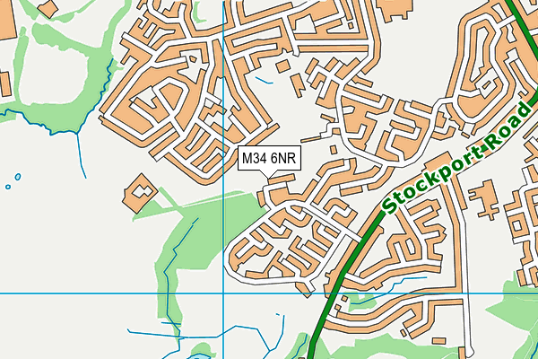 M34 6NR map - OS VectorMap District (Ordnance Survey)