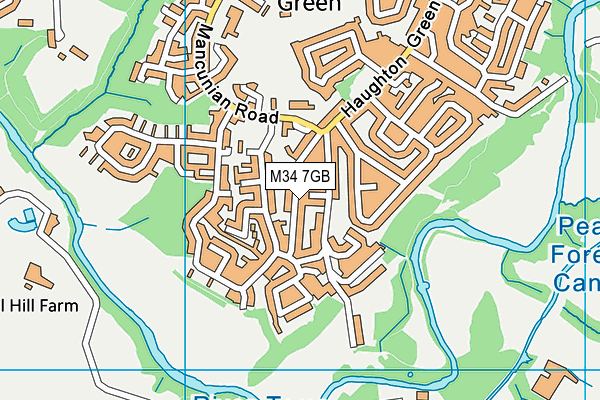 M34 7GB map - OS VectorMap District (Ordnance Survey)