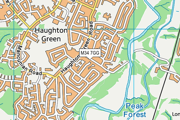 M34 7GG map - OS VectorMap District (Ordnance Survey)