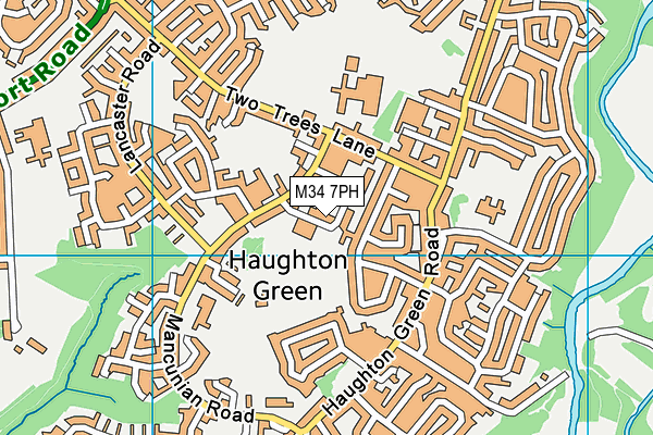 M34 7PH map - OS VectorMap District (Ordnance Survey)