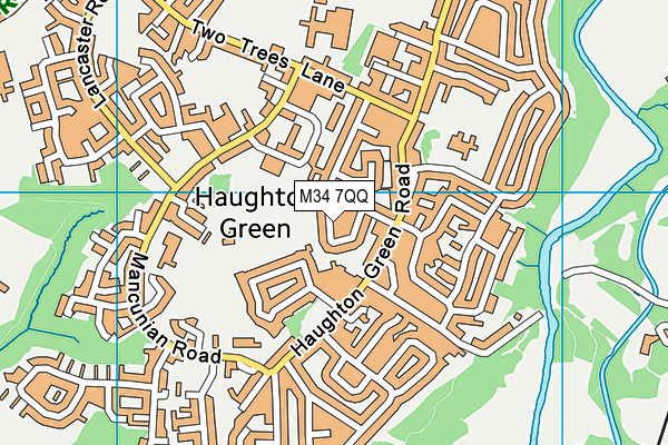 M34 7QQ map - OS VectorMap District (Ordnance Survey)