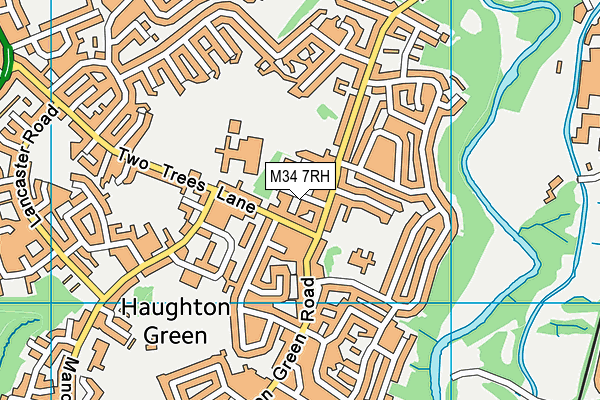 M34 7RH map - OS VectorMap District (Ordnance Survey)