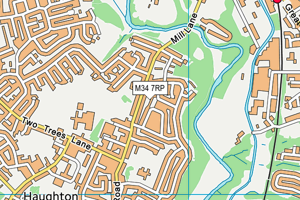 M34 7RP map - OS VectorMap District (Ordnance Survey)