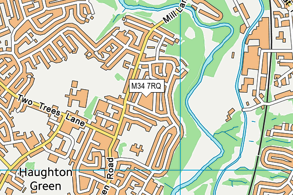M34 7RQ map - OS VectorMap District (Ordnance Survey)