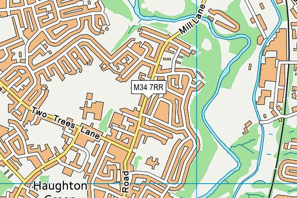 M34 7RR map - OS VectorMap District (Ordnance Survey)