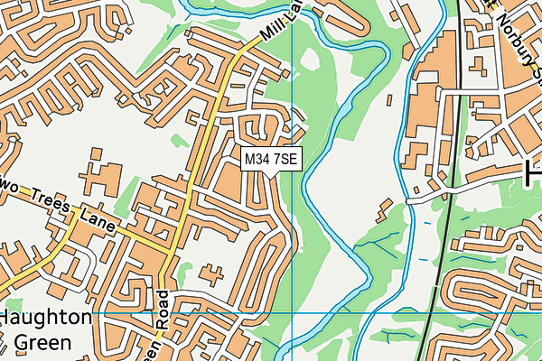 M34 7SE map - OS VectorMap District (Ordnance Survey)