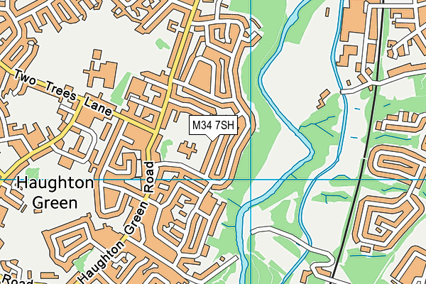 M34 7SH map - OS VectorMap District (Ordnance Survey)