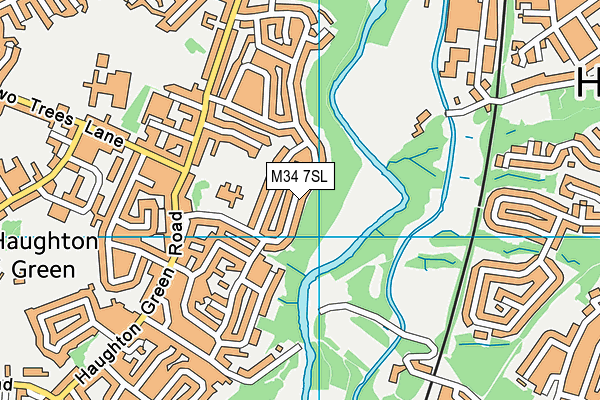M34 7SL map - OS VectorMap District (Ordnance Survey)