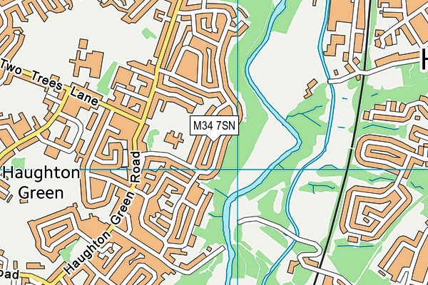 M34 7SN map - OS VectorMap District (Ordnance Survey)