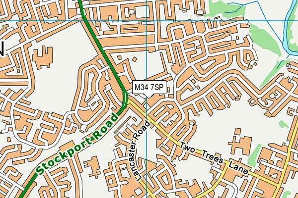 M34 7SP map - OS VectorMap District (Ordnance Survey)