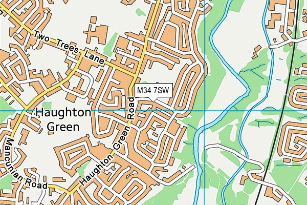St John Fisher RC Primary School, Denton map (M34 7SW) - OS VectorMap District (Ordnance Survey)