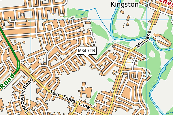 M34 7TN map - OS VectorMap District (Ordnance Survey)