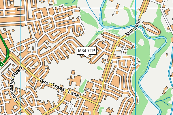 M34 7TP map - OS VectorMap District (Ordnance Survey)