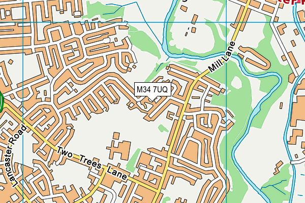 M34 7UQ map - OS VectorMap District (Ordnance Survey)
