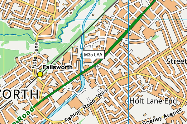 M35 0AA map - OS VectorMap District (Ordnance Survey)