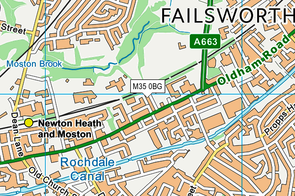 M35 0BG map - OS VectorMap District (Ordnance Survey)