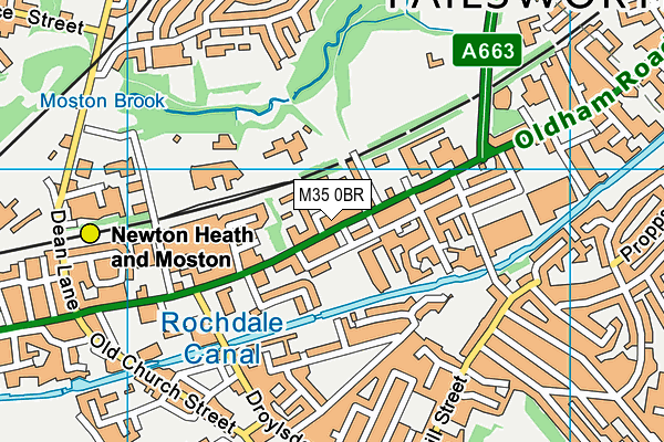 M35 0BR map - OS VectorMap District (Ordnance Survey)