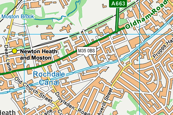 M35 0BS map - OS VectorMap District (Ordnance Survey)