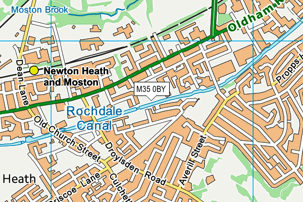 M35 0BY map - OS VectorMap District (Ordnance Survey)