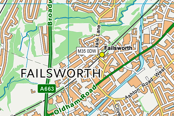 M35 0DW map - OS VectorMap District (Ordnance Survey)