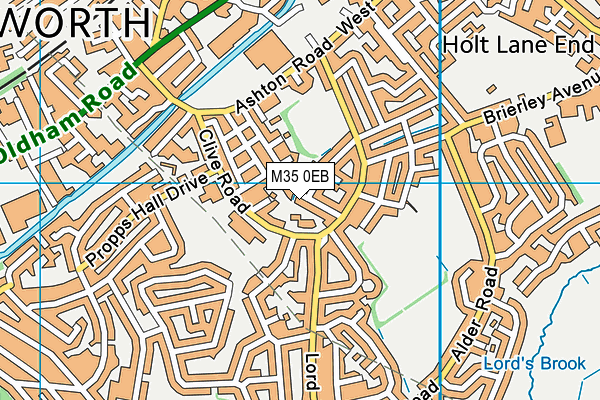 M35 0EB map - OS VectorMap District (Ordnance Survey)