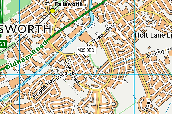 M35 0ED map - OS VectorMap District (Ordnance Survey)