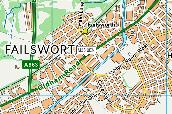 M35 0EN map - OS VectorMap District (Ordnance Survey)